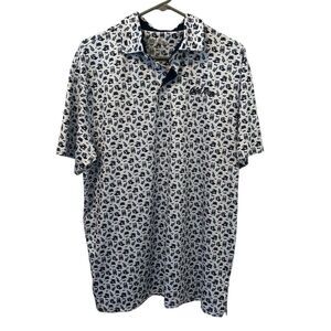 Old Row Shirt Mens XL Pregamer Tailgater Printed Polo Golf NWT Preppy Football